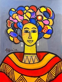 Wahab Jaffar, 36 x 48 Inch, Acrylic on Canvas, Figurative Painting, AC-WJF-059